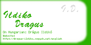 ildiko dragus business card